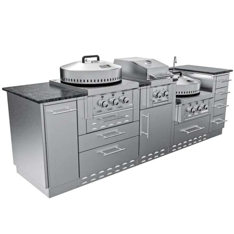 Sunstone TEXCAJUN - studio view with griddles and grill
