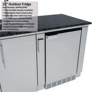 Sunstone THE BAYOU - built-in outdoor fridge