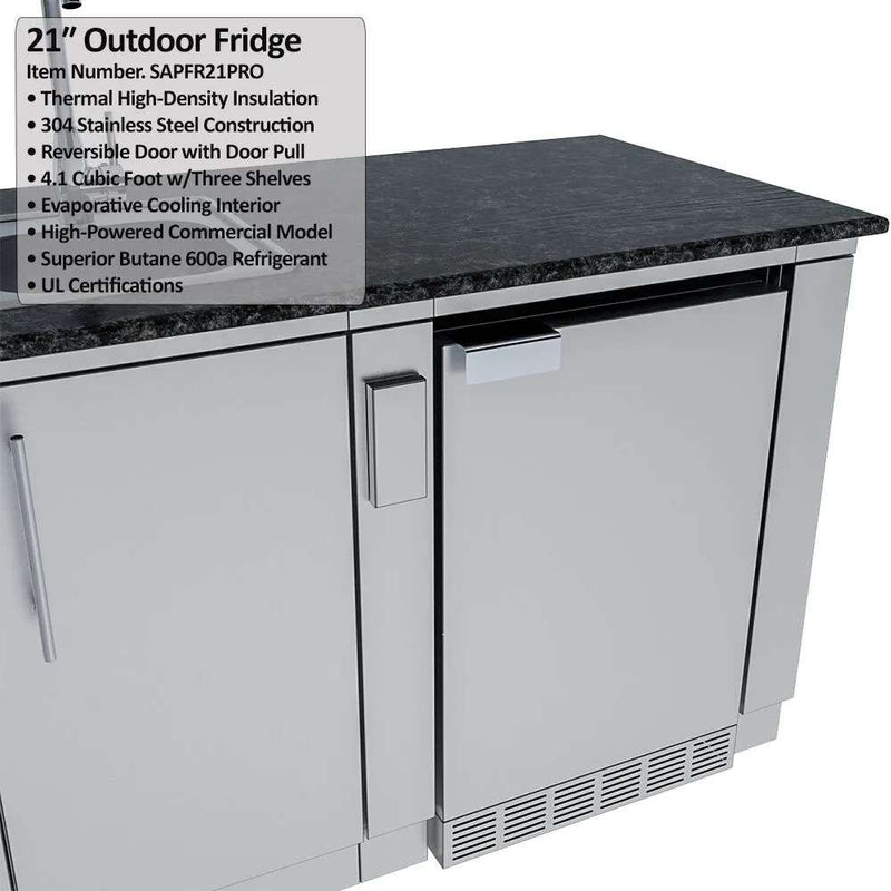 Sunstone THE BAYOU - built-in outdoor fridge
