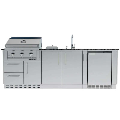 Sunstone THE BAYOU 8'6" Outdoor Kitchen Island Package
