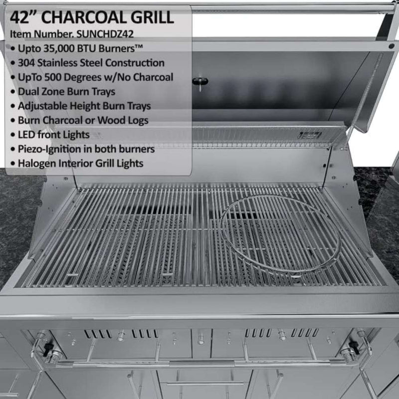 Sunstone THE BIG-TEXAN - 42-inch charcoal grill