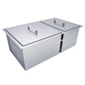 Sunstone Over/Under 34" x 12" Double Basin Sink with Covers
