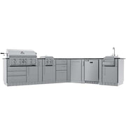 Sunstone THE SAVANNA - front facing with grill, drawers, fridge and sink