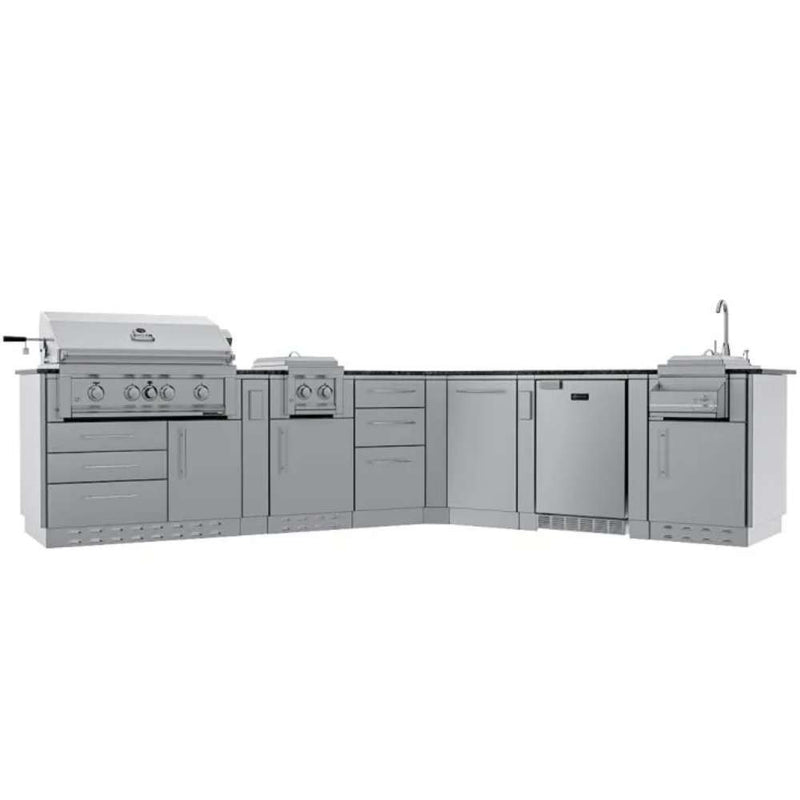 Sunstone THE SAVANNA - front facing with grill, drawers, fridge and sink