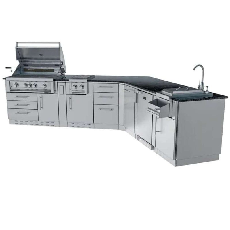Sunstone THE SAVANNA - open grill with cabinets and sink