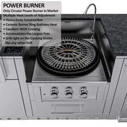 Sunstone TEXCAJUN - open circular power burner beside sink