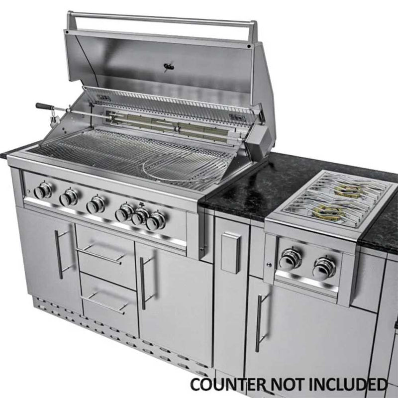 Sunstone THE HILL COUNTRY - main grill open with side burners