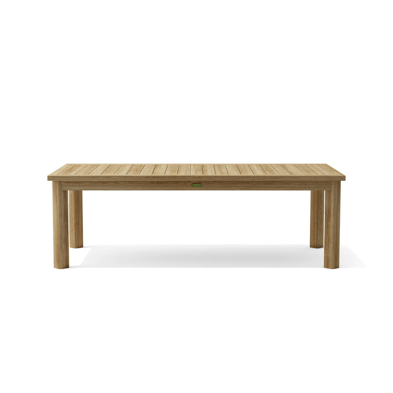 Chelsea Teak Outdoor Rectangular Dining Table Set - view 5