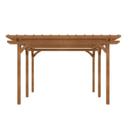 Outsunny 12' x 20' Wood Pergola with Grape Trellis for Climbing Plants