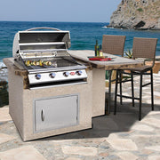 Cal Flame Kauai Q 402 BBQ island with grill and tile countertop