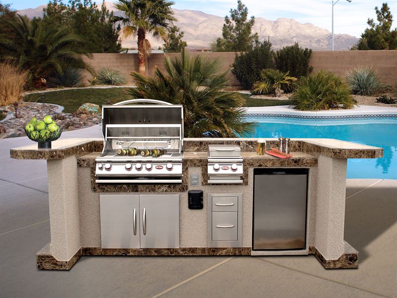 Cal Flame La Jolla Q PV7000 U-shaped BBQ island