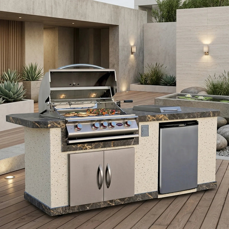 Cal Flame Bel Air Q 810 island, Pearl Haze finish