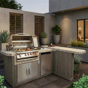 Cal Flame Malibu Q 830 island, Whites Ash finish