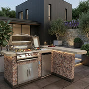 Cal Flame Malibu Q 830 L-shaped BBQ island