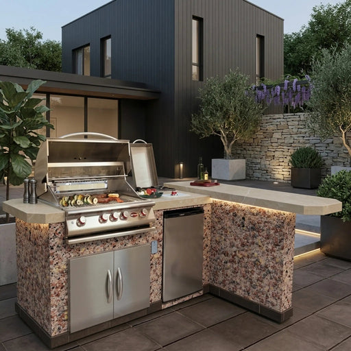 Cal Flame Malibu Q 830 L-shaped BBQ island