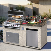 Cal Flame Tropical Q PV6016 BBQ island with raised bar