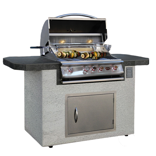 Cal Flame Kona Q 601 BBQ island with outdoor electrical