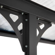 Outsunny 14.5' x 10' Aluminum Wall-Mounted Pergola with Polycarbonate UV-Blocking Roof