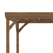 Outsunny 10' x 12' Fir Wood Pergola with Grape Trellis and Concrete Anchors