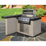 Cal Flame Maui Q 401 patio BBQ island with bar counter outdoors