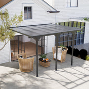 Outsunny 12' x 10' Aluminum Pergola with Polycarbonate Roof and UV Protection