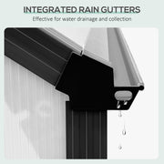 Outsunny 20' x 8' Aluminum Walk-In Greenhouse with Polycarbonate Panels and Rain Gutter
