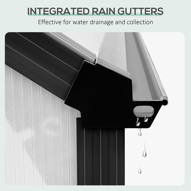 Outsunny 20' x 8' Aluminum Walk-In Greenhouse with Polycarbonate Panels and Rain Gutter